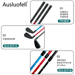 Adjustable Aluminum Telescopic Golf Putter – TPE Grip, Engraved Length Markings, Forged Club Face