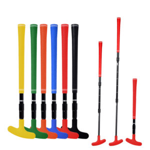 Colorful T-Shaped Telescopic Golf Putter for Kids – Adjustable Length, Soft Rubber Head, Fun Training Club